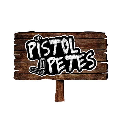 pistol petes yard sign sticker
