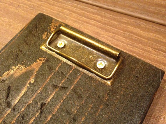 Large Rustic Style Brass Clipboard Clip 
